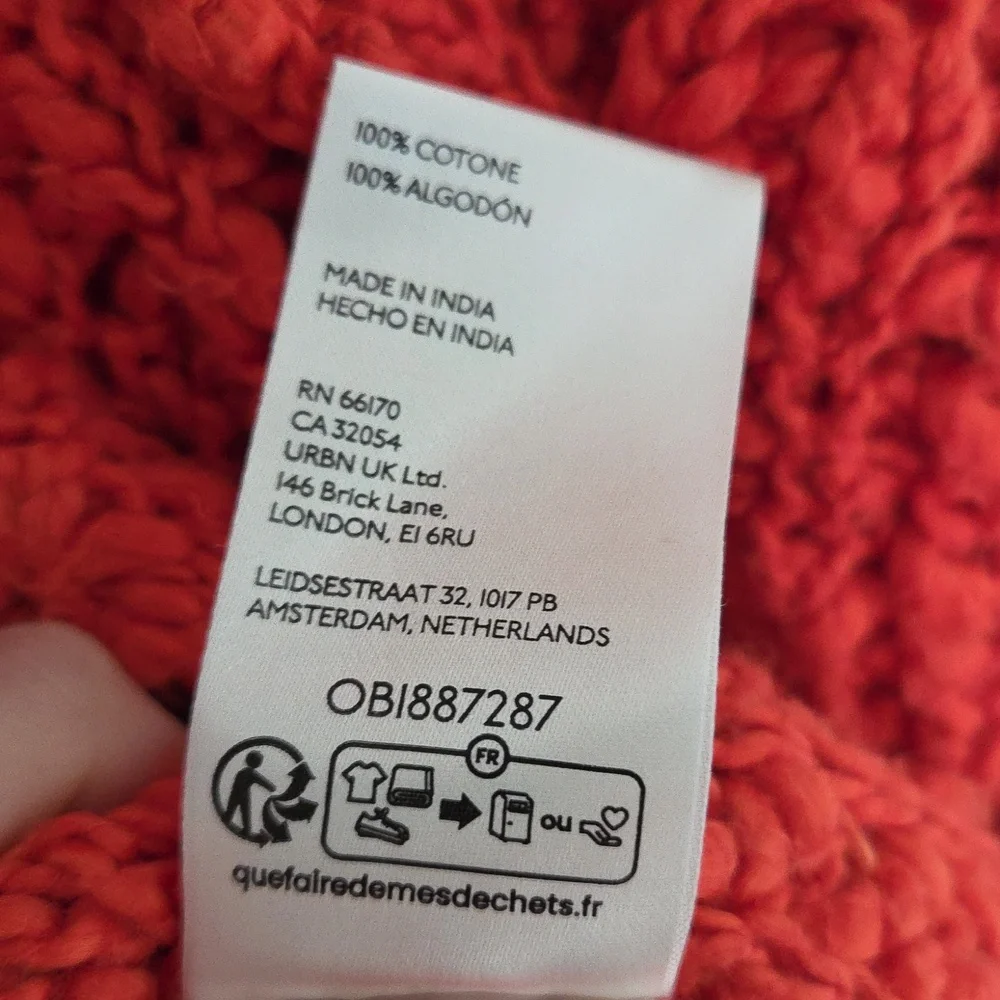 Free People Red Orange Sweater